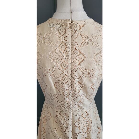 Pamela Love Antique Lace Dress w Pockets Midi Woven Cotton Cutout XS NWOT - Picture 9 of 11